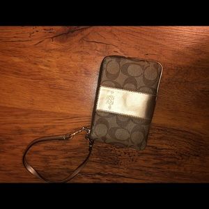 Light brown/ gold Coach wallet